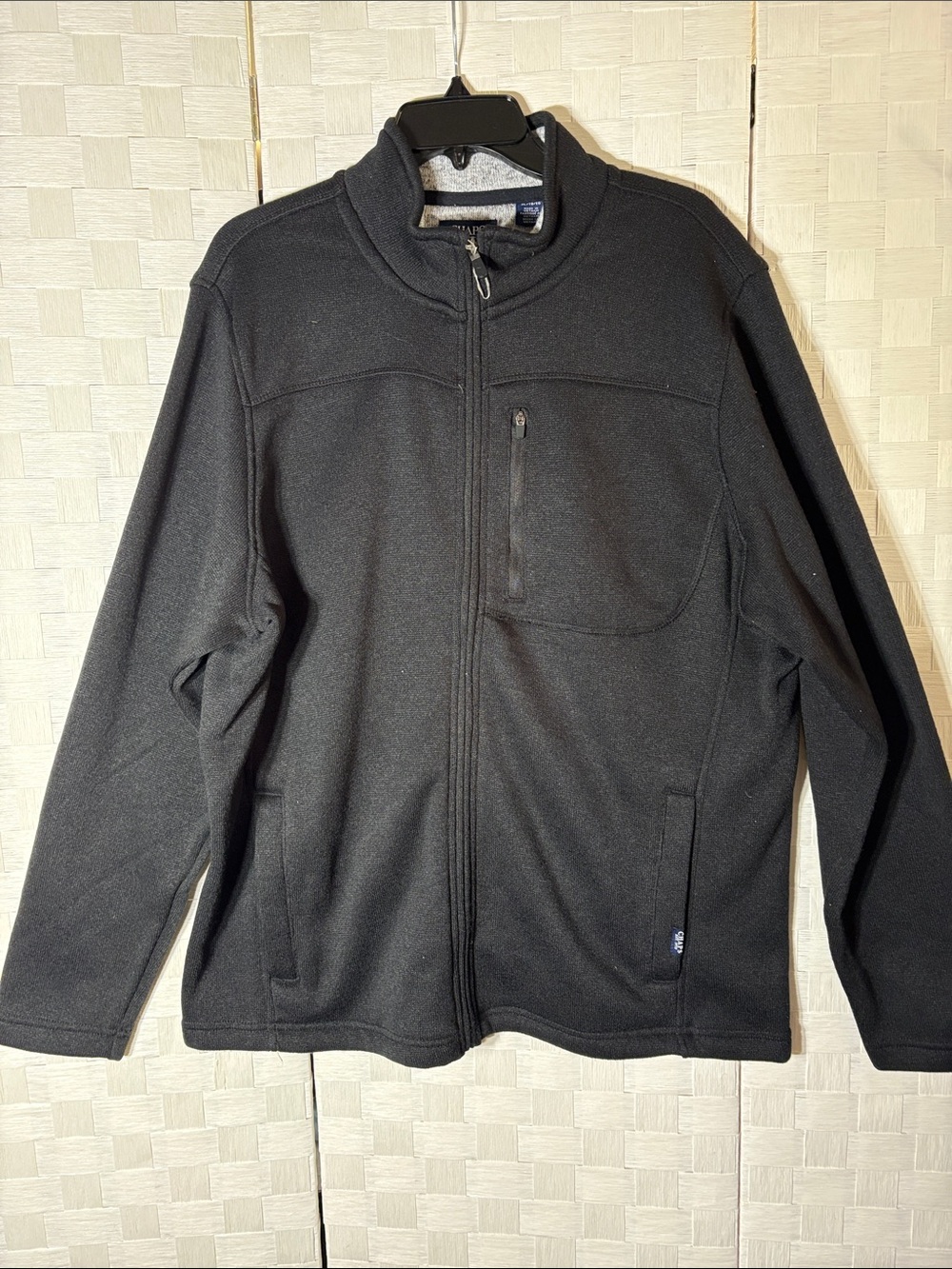 Chaps Men's Black Full‑Zip Fleece Jacket